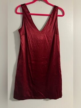 New Wayf Deep Burgundy V-Neck Slip